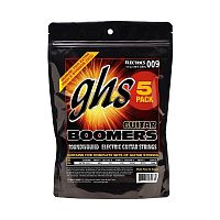 GHS GBXL5 PACK Комплект из 5 упак. струн для электрогитары; ник.сталь; (9-11-16-24-32-42); Boomers