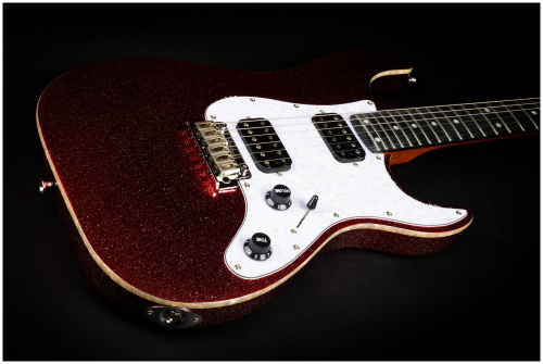 JET JS-500 RDS электрогитара, Stratocaster, корпус липа, 24 лада, HH, 1V1T, tremolo, цвет RDS фото 13