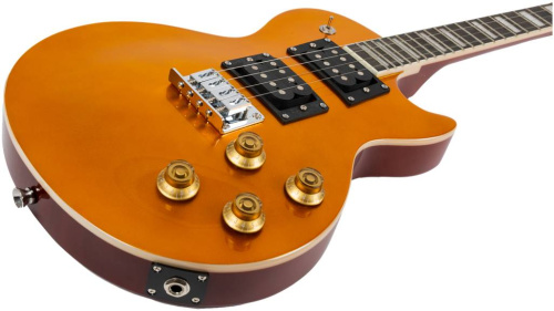 FLIGHT Centurion Tenor GT электроукулеле, Les Paul, тенор, золотой, чехол фото 11