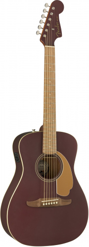 FENDER Malibu Player Burgundy Satin WN электроакустическая гитара цвет бордовый фото 4