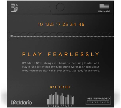 D'ADDARIO NYXL1046BT SET ELEC GTR BAL NYXL REG LITE Комплект струн для электрогитары, Regular Light, 10-46 фото 3