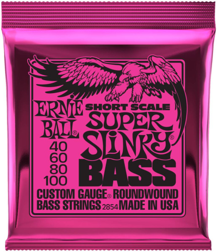 Ernie Ball 2854 комплект струн на короткомензурный бас 30,5", калибр 40 60 80 100