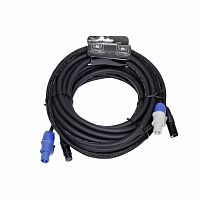 Invotone ADPC1010 кабель смежный 3х1.5мм & 2х0.22мм PowerCon in/out XLR DMX in/out 10 м