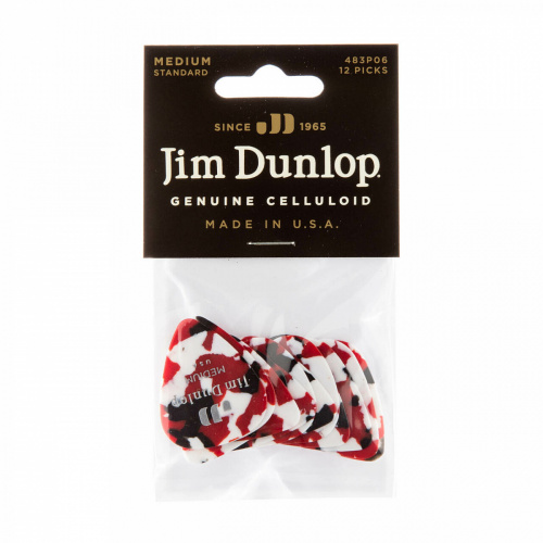 Dunlop Celluloid Confetti Medium 483P06MD 12Pack медиаторы, средние, 12 шт. фото 4