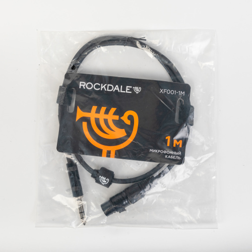 ROCKDALE XF001-1M готовый микрофонный кабель, разъемы XLR female X stereo jack male, длина 1 м, черный фото 6