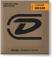 Dunlop Stainless Steel Flatwound DBFS40120 струны для 5 стр. бас-гитары, Long Scale, 40-120