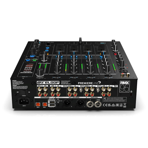 Reloop RMX 95 DJ-микшер, профессиональный 4+1-канальный, двойной аудиоинтерфейс USB 2.0 фото 5