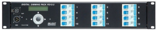 IMLIGHT PD 12-2 (RDM) Блок диммерный цифровой ,12 каналов по 10А, автоматы SCHRACK, дроссели, DMX-5
