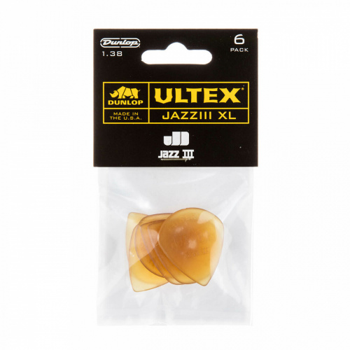 Dunlop Ultex Jazz III XL 427P138XL 6Pack медиаторы, толщина 1.38 мм, 6 шт. фото 3