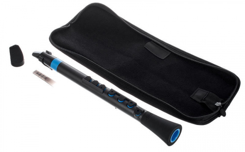 NUVO Dood (Black/Blue) блок-флейта DooD, строй С (до), материал АБС-пластик, цвет чёрный/синий фото 3