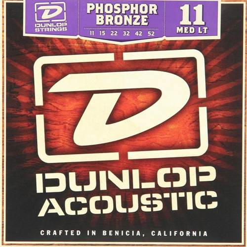 Dunlop DAP1152 струны для акустической гитары Phosphor Bronze 11-52