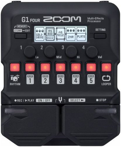 Zoom G1 FOUR гитарный процессор мультиэффектов фото 2
