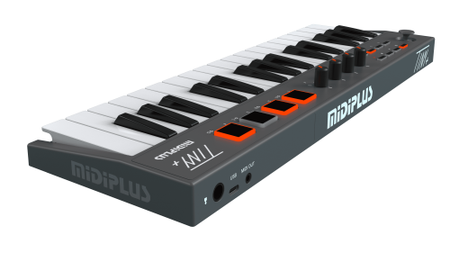 Midiplus TINY+ миди-клавиатура 32 клавиши с 4 пэдами и 4 регуляторами фото 2