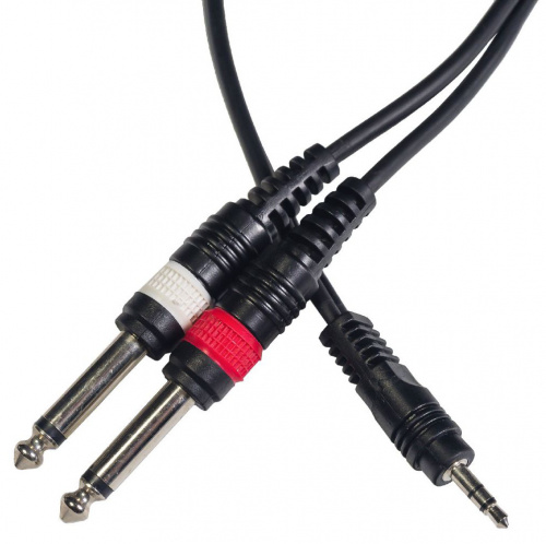 ROCKDALE XC-002-1M готовый компонентный кабель, разъёмы stereo mini jack папа x 2 mono jack папа длина 1 м фото 2