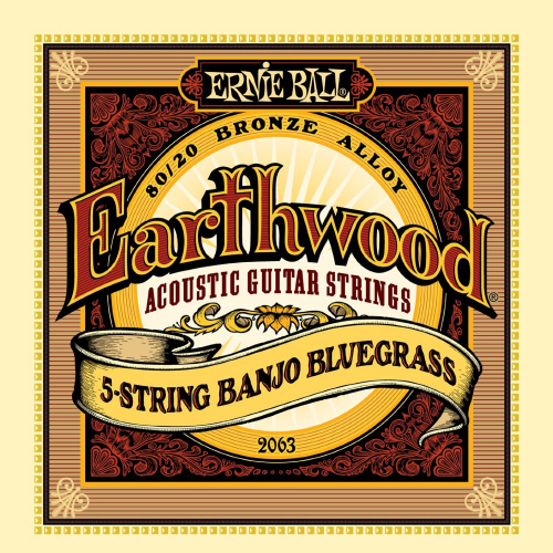 Ernie Ball 2063 струны для 5 стр. банджо Earthwood 80/20 Bronze Bluegrass (9-11-13-20w-9)