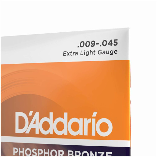 D'Addario EJ41 струны для 12-струнной гитары, фосфор/бронза, Extra Light 9-45 фото 3