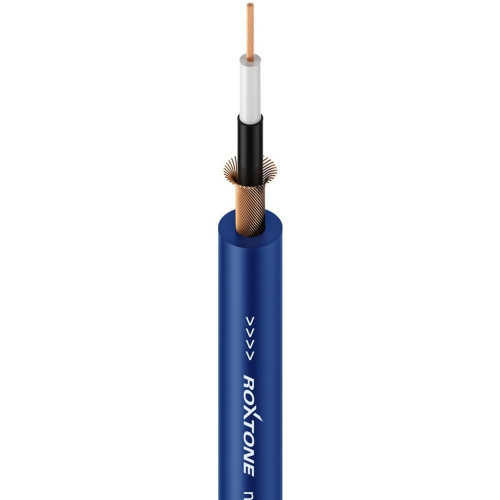 ROXTONE GC010/100 Blue Кабель инструментальный на катушке (100м.), 100% Экранирование (медная спираль: 48x0.10мм + гальваническая изоляция), D 6мм, цв