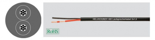 Helukabel HELUSOUND400 PVC 400089 Кабель акустический ПВХ сверхгибкий 6,6 мм, 2х1,5 мм