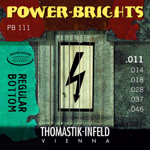 THOMASTIK PB111 струны серии Power-Brights для электрогитары, 11-46