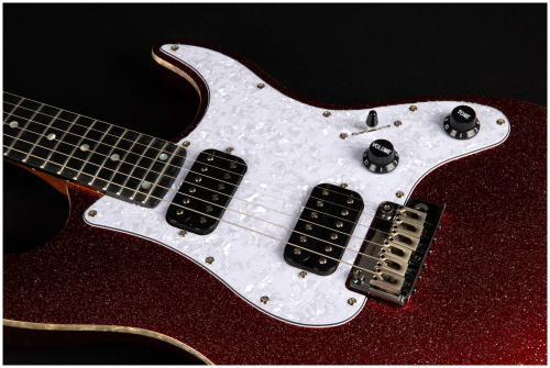 JET JS-500 RDS электрогитара, Stratocaster, корпус липа, 24 лада, HH, 1V1T, tremolo, цвет RDS фото 4