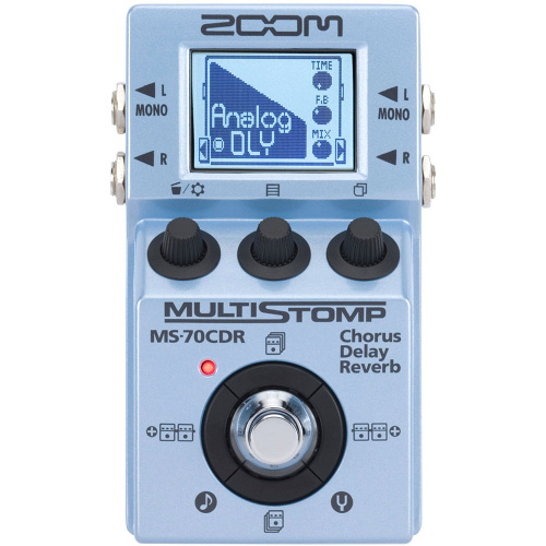 Zoom MS-70CDR компактная мульти педаль эффектов для электрогитары/Хорус/Дилей/Ревер/Без БП фото 2