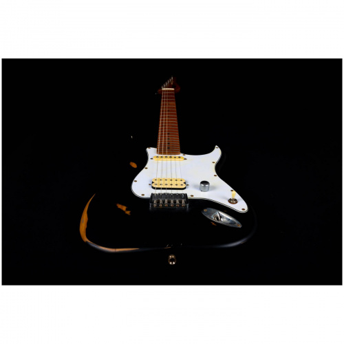 JET JS-800 Relic BK электрогитара, Stratocaster, корпус липа, HS, цвет Relic BK фото 4