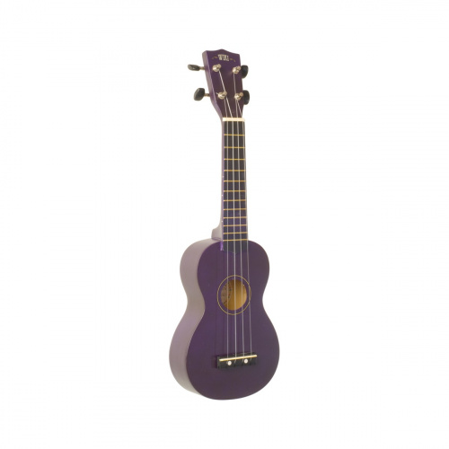 WIKI UK10S VLT гитара укулеле сопрано клен, цвет фиолетовый матовый, чехол в комплекте