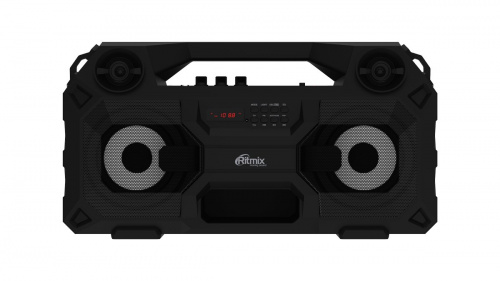 RITMIX SP-690B black 36 Вт (18 Вт * 2), TWS, Bluetooth: 5.0, 70 Гц - 20 КГц, FM-радио, AUX, USB, microSD (MP3, WAV, WMA, FLAC, APE), микрофонный вход  фото 5