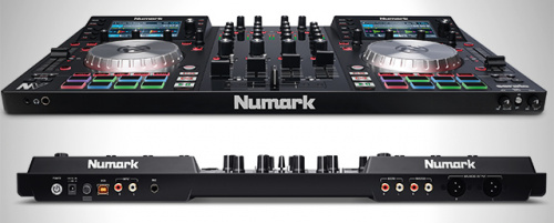 NUMARK NV 4-х канальный USB DJ-контроллер для Serato с полноцветными дисплеями для каждой деки, чувствительные к касанию ручки эквалайзера и фильтра,  фото 2