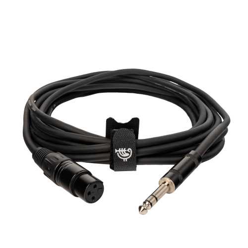 ROCKDALE XF001-5M готовый микрофонный кабель, разъемы XLR female X stereo jack male, длина 5 м, черный фото 4