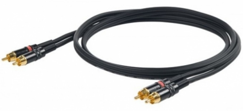 PROEL CHLP250LU15 Профессиональный стерео кабель, 2 x RCA папа - 2 x RCA папа, 1,5 метра