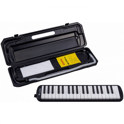 SWAN SW37J-3-BK мелодика духовая клавишная 37 клавиш, цвет черный, пластиковый кейс