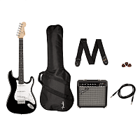 FENDER SQUIER MM STRAT PACK комплект c электрогитарой, комбоусилителем Fender Frontman 10G, чехлом, медиаторами, кабелем и ремне