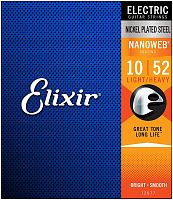 Elixir 12077 NanoWeb струны для электрогитары Light-Heavy 10-52