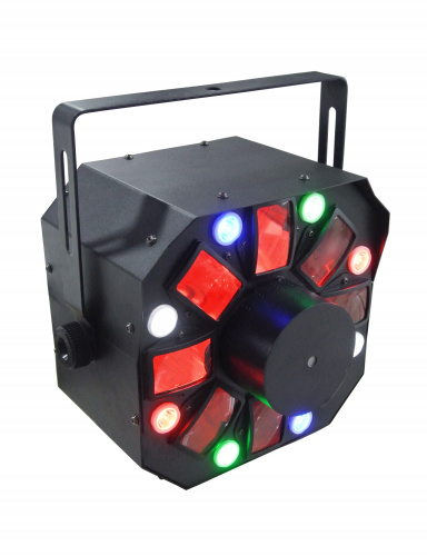 XLine Light STINGER Светодиодный прибор. 8х1 Вт (2хR, 2хG, 2хB, 2хW) LED, 5х3Вт RGBWA LED, R/G лазер фото 3
