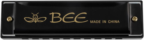 BEE DF10A-1 BLACK диатоническая губная гармошка, C, корпус пластик, крышки и платы алюминий. Цвет: ч фото 3