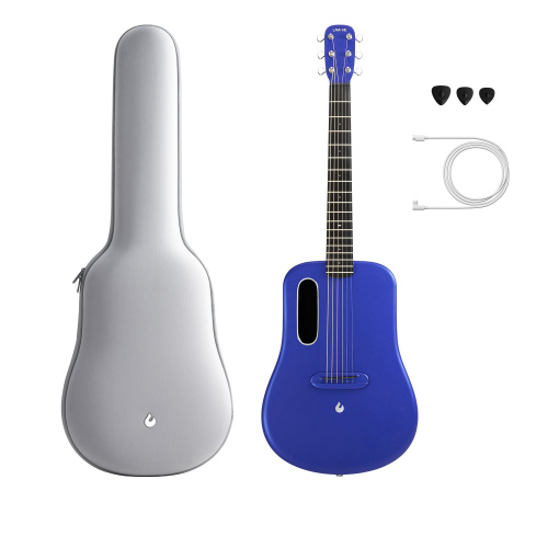 LAVA ME 3 36' Blue электроакустическая гитара со звукоснимателем и встроенными эффектами, материал: карбон, чехол Space Bag в ко фото 3