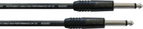 Cordial CPI 6 PP инструментальный кабель моно-джек 6,3 мм/моно-джек 6,3 мм, разъемы Neutrik, 6,0 м, черный (синий, красный)