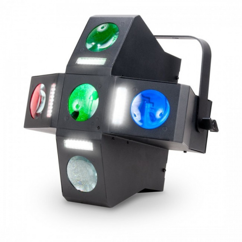 American DJ Monster Fun 2 устройства в одном: DMX LED Moonflower + стробоскоп с 5 линзами и 4 стробо
