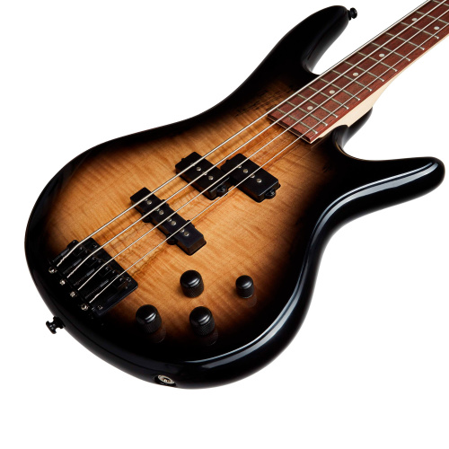 IBANEZ GSR200SM-NGT бас-гитара, 4 струны, корпус тополь, топ плесневелый клён, гриф клён, цвет фото 2