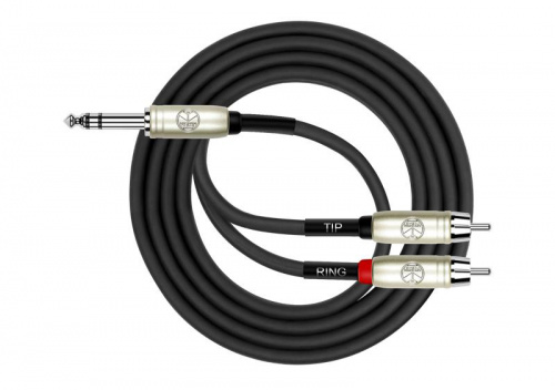 Kirlin Y-344PR 1M BK кабель Y-образный 1 м Разъемы: 1/4" стерео джек 2 x 1/4" RCA джек Материа фото 3