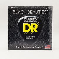 DR BKBT-50 BLACK BEAUTIES струны для 4-струнной бас-гитары заужение у бриджа чёрное покрытие
