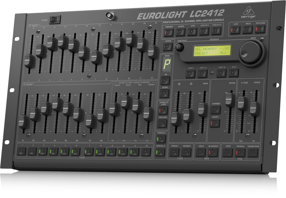 Behringer LC2412 V2 профессиональный 24-канальный DMX световой пульт с ...