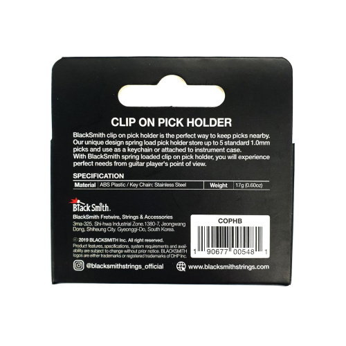 BlackSmith Clip On Pick Holder COPHB держатель для медиаторов, с креплением, вмещает 5 штук фото 5