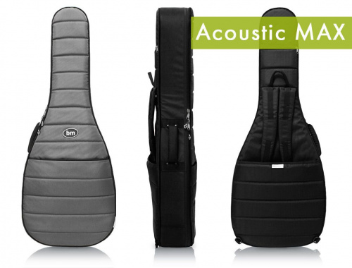Bag&Music Acoustic PRO MAX BM1031 чехол для акустической гитары (6 и 12 струн), цвет серый