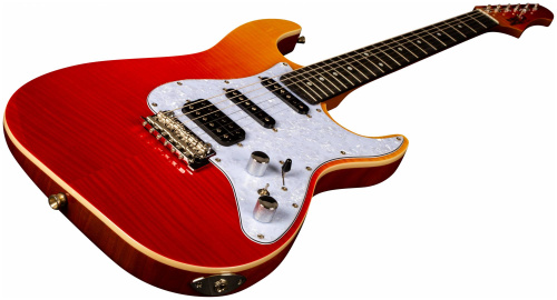 JET JS-600 TRS электрогитара, Stratocaster, корпус кр.дерево/топ клен, HSS, tremolo, цвет TRS фото 3