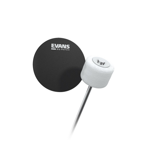 Evans EQPB1 наклейка черная круглая на рабочий пластик бас-барабана (2 шт.)