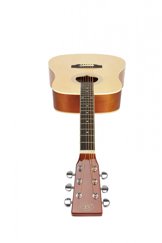 SX SD104G Гитара акустическая, корпус: липа, гриф: окуме, накладка грифа и нижний порожек: палисандр, колки: хромированное покрытие, цвет натуральный  фото 4