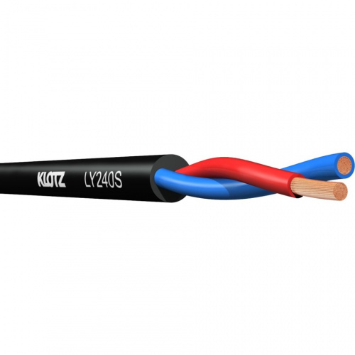 KLOTZ LY240S спикерный кабель, структура 2x4 мм2, цвет черный, цена за метр