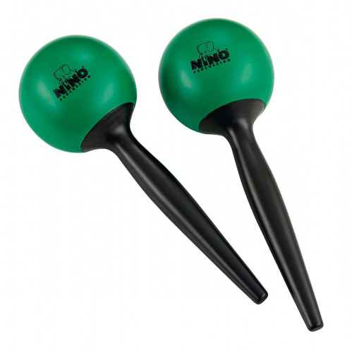 Nino Percussion NINO582GR пластиковые маракасы, эргономическая ручка, цвет зелёный